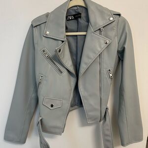 Zara Women's blue motto Jacket